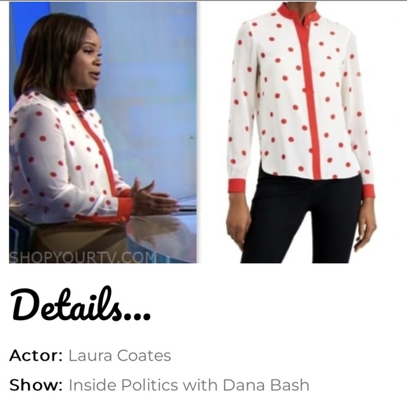 AK  Nathalie Red Polka Dot shirt - Picture 9 of 9